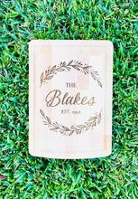 Load image into Gallery viewer, Personalized Floral Cutting Board