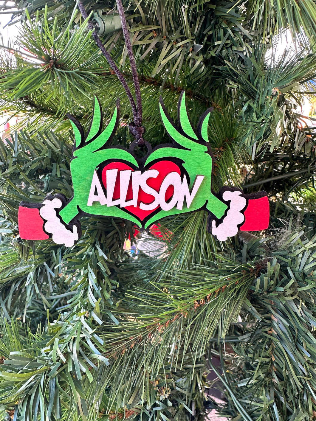 Personalized Grinch Hands