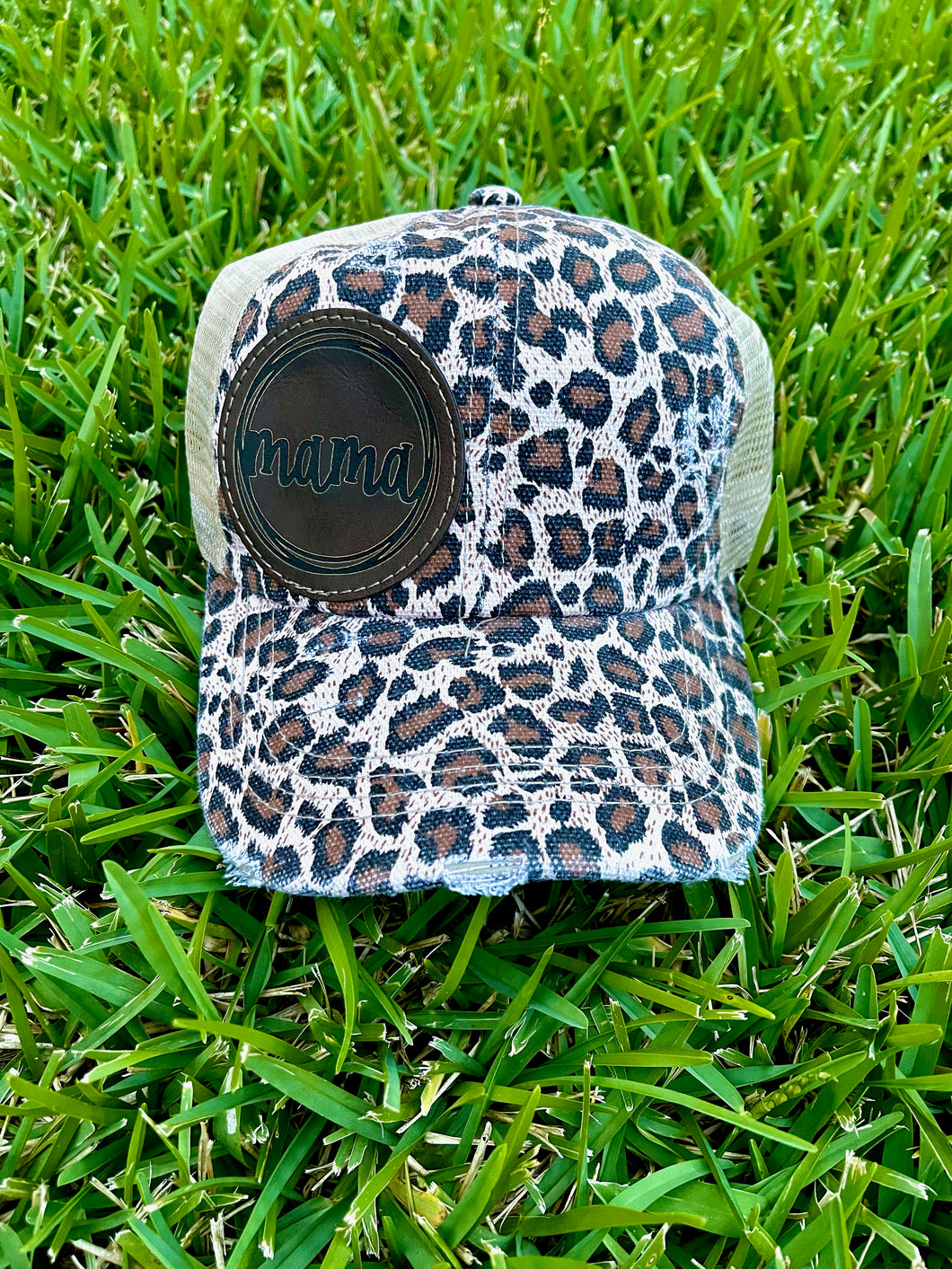 Women's Leopard Print Mama Hat