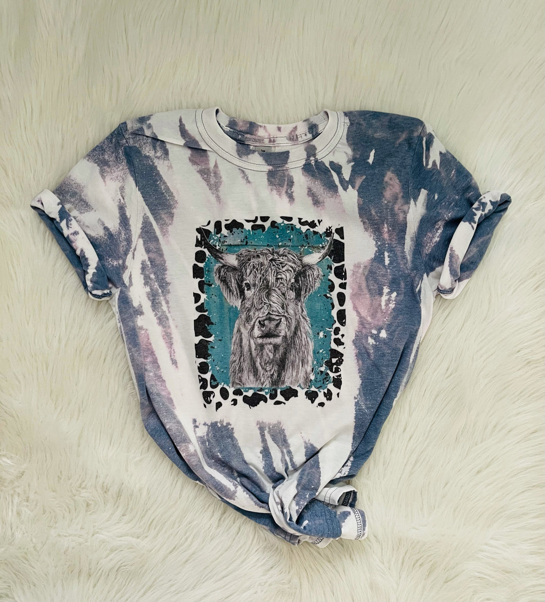 Highland Cow with Leopard Print