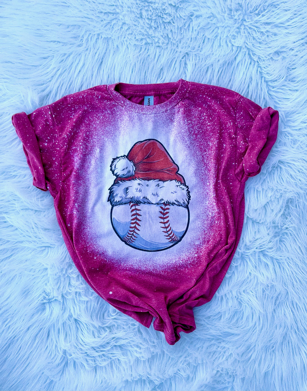 Santa Hat Bleached Baseball