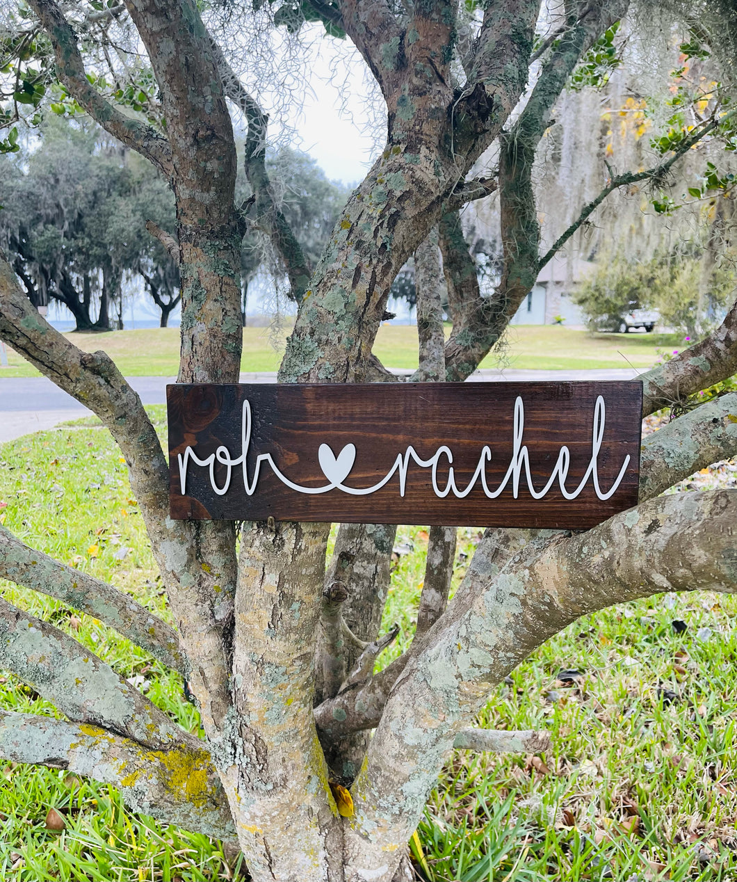 Personalized Name Signs for Couples